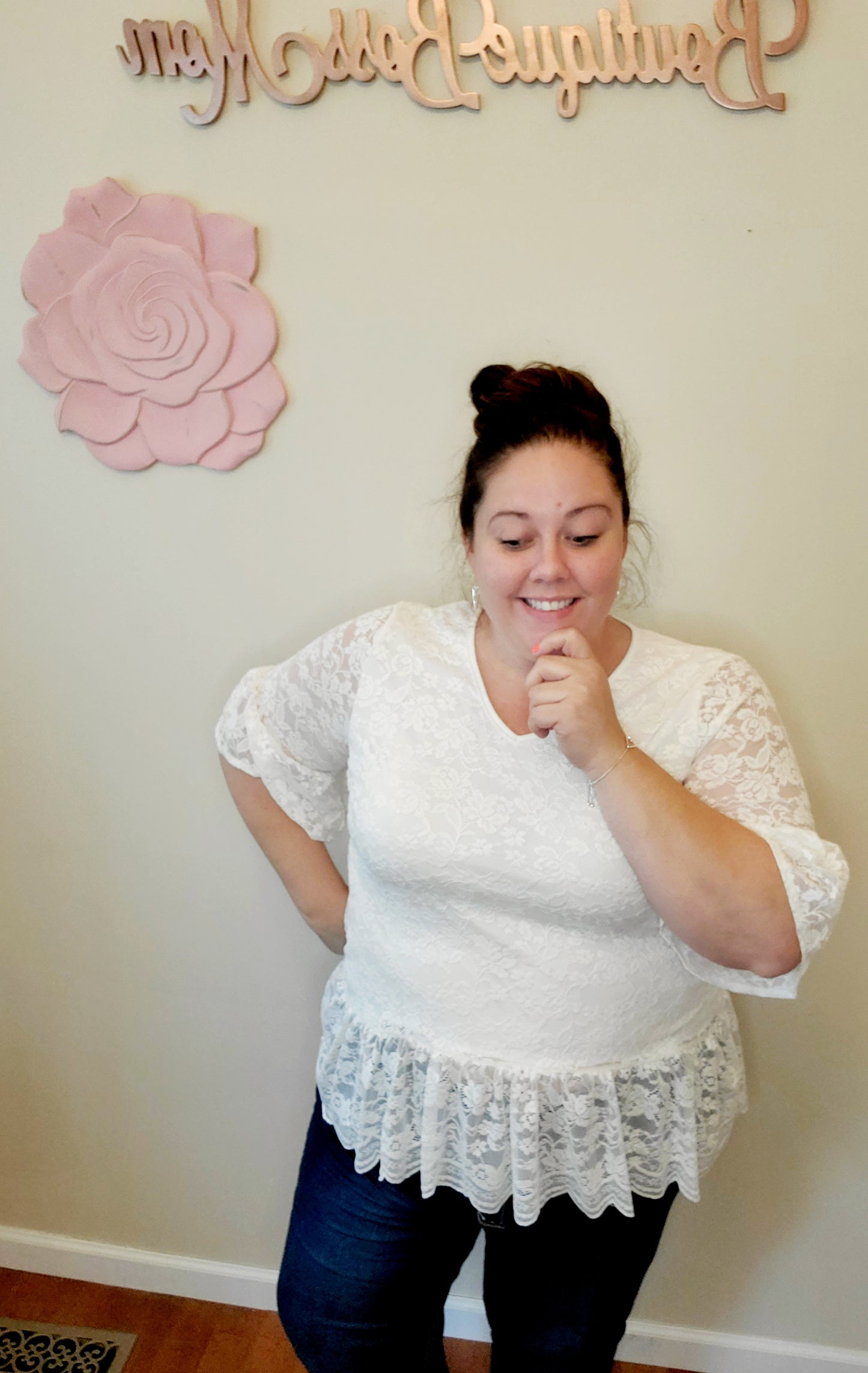 Sweetheart White Lace Top