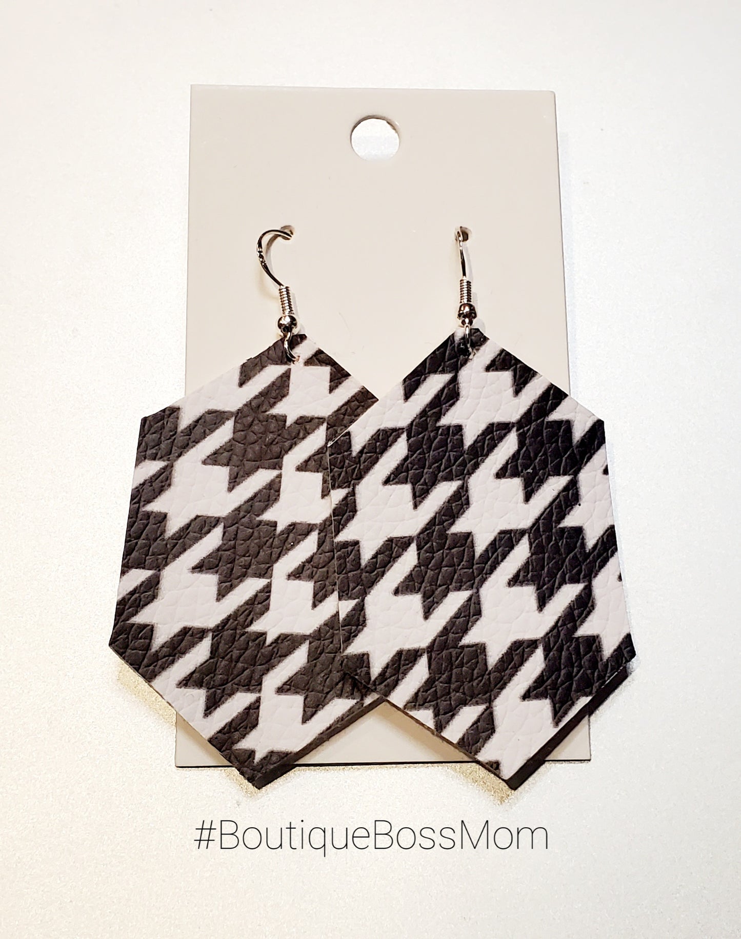 Houndstooth Geometric Earrings