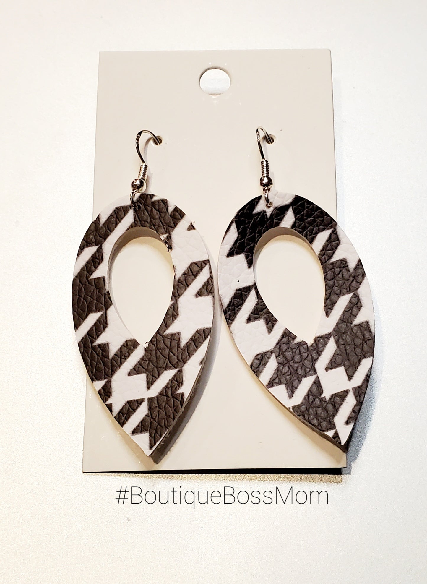 Houndstooth Geometric Earrings