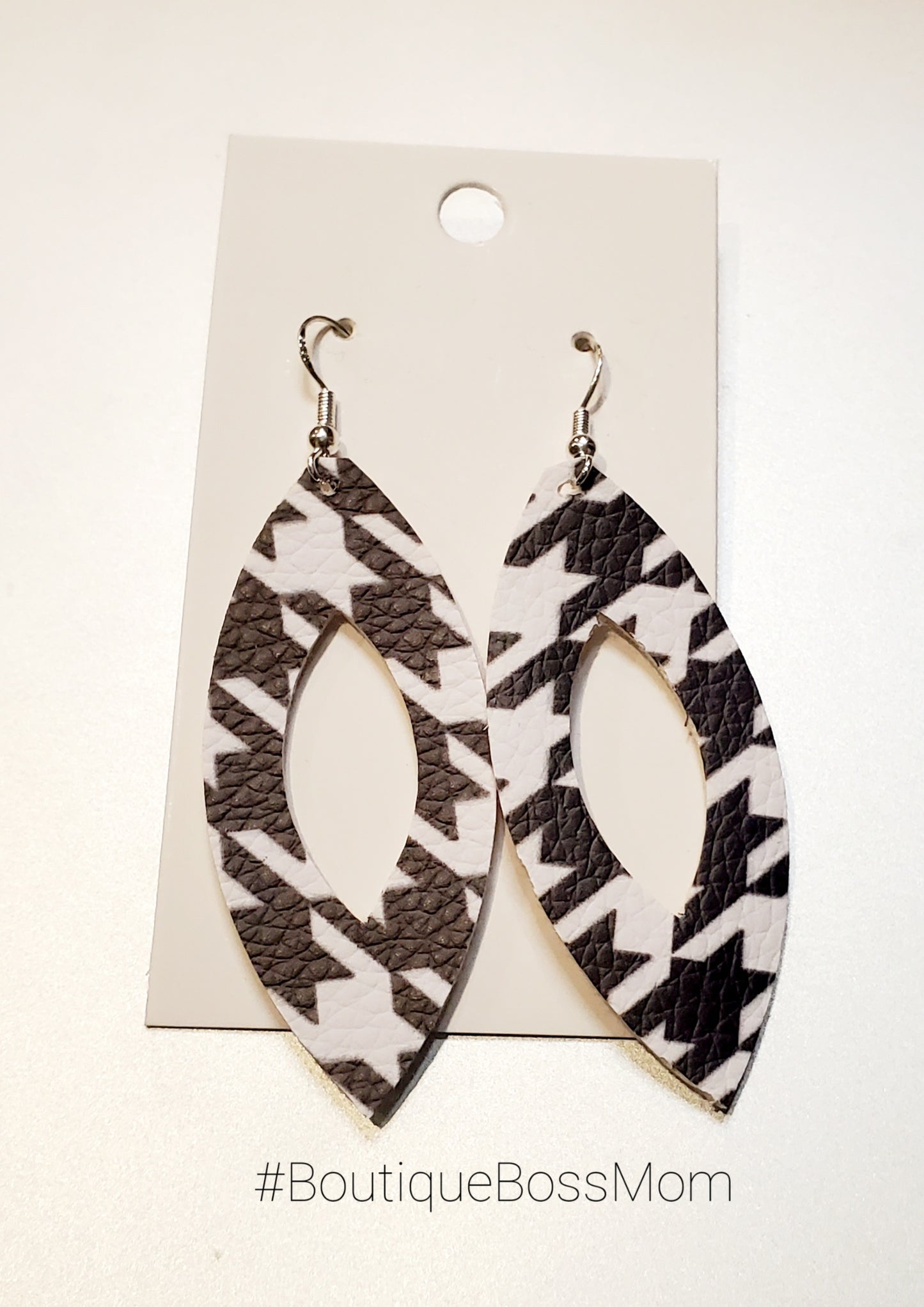 Houndstooth Geometric Earrings