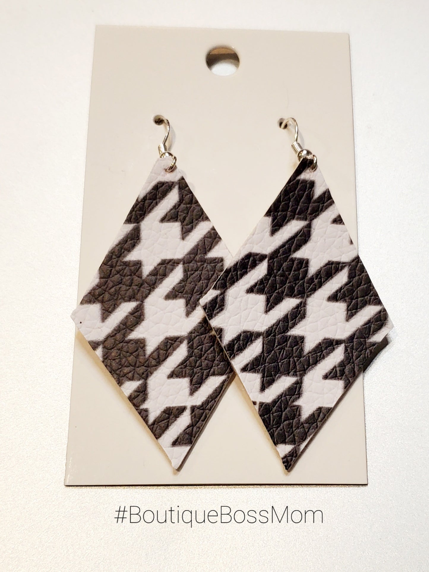 Houndstooth Geometric Earrings