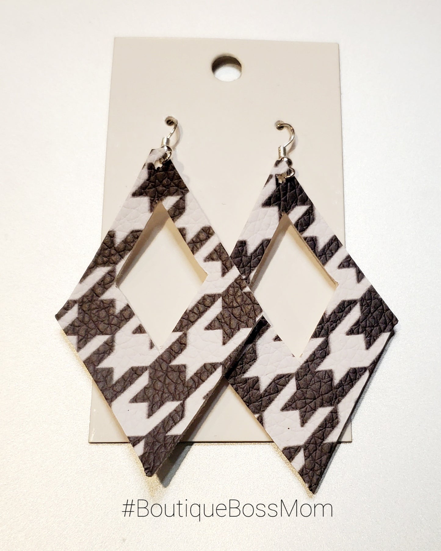 Houndstooth Geometric Earrings