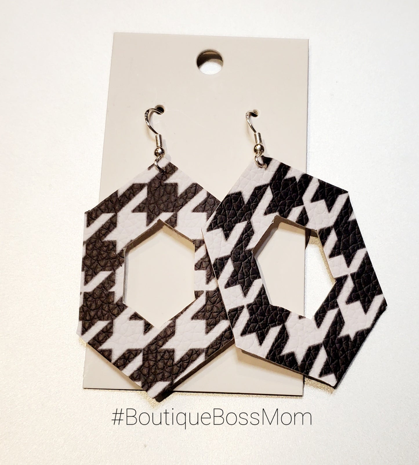 Houndstooth Geometric Earrings