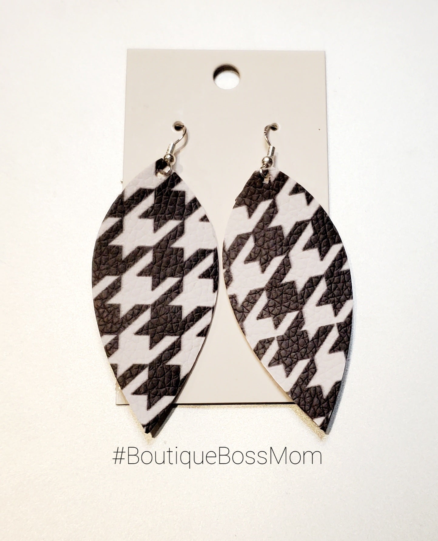 Houndstooth Geometric Earrings