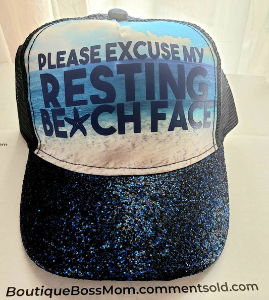 Resting Beach Face Cap