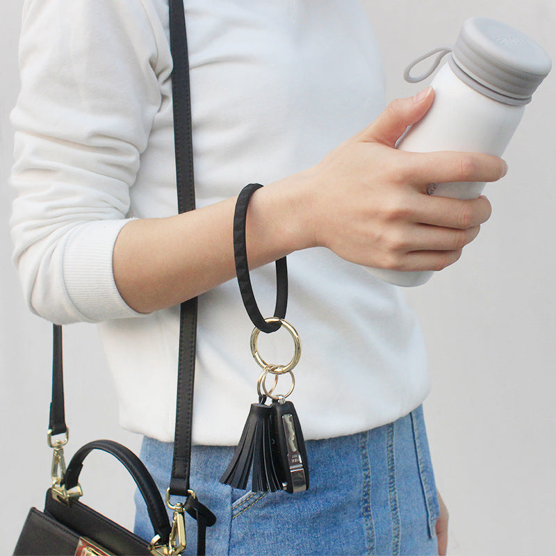 Geometric Bangle Keychain