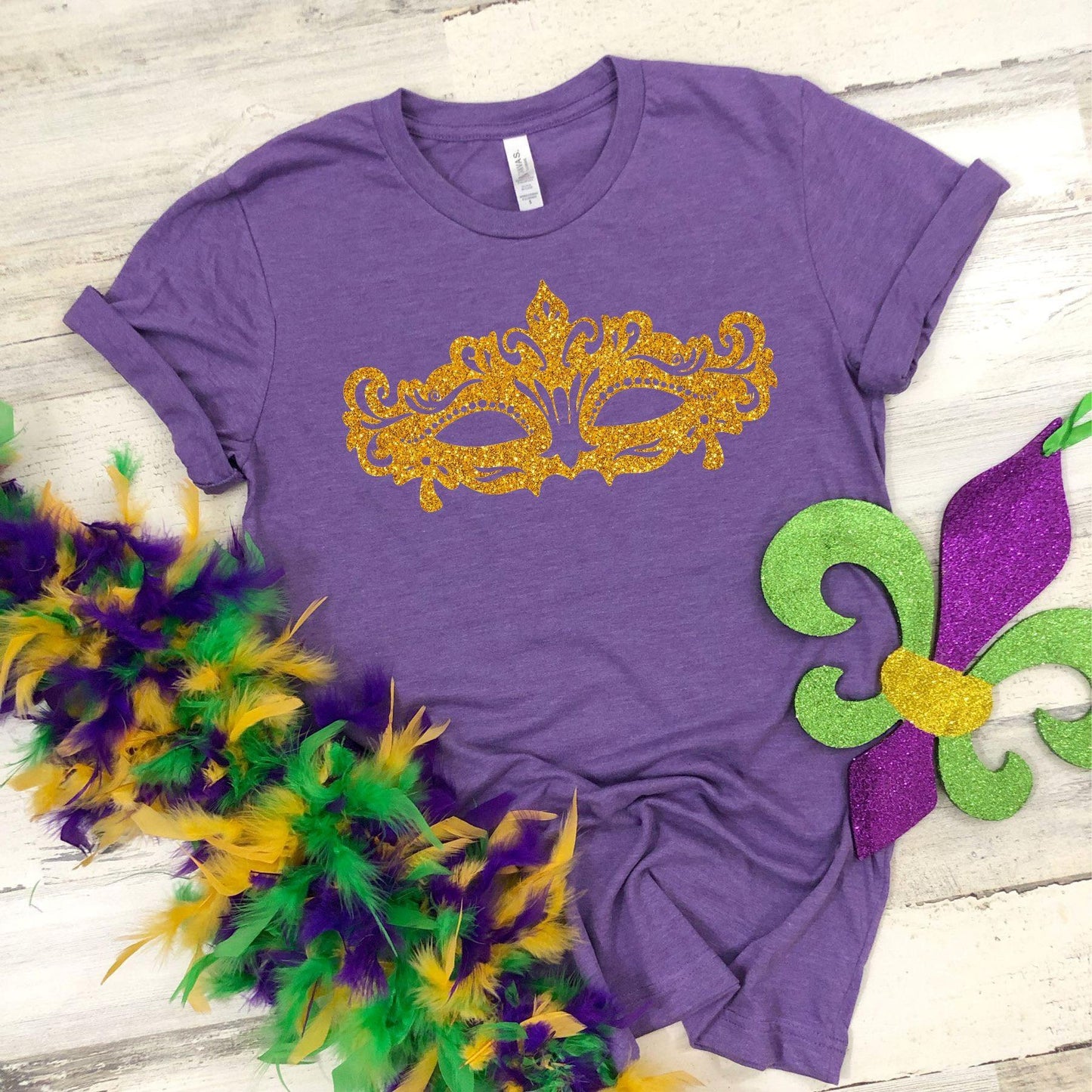 Mardis Gras Screen Print Tee (2X and 3X Only)