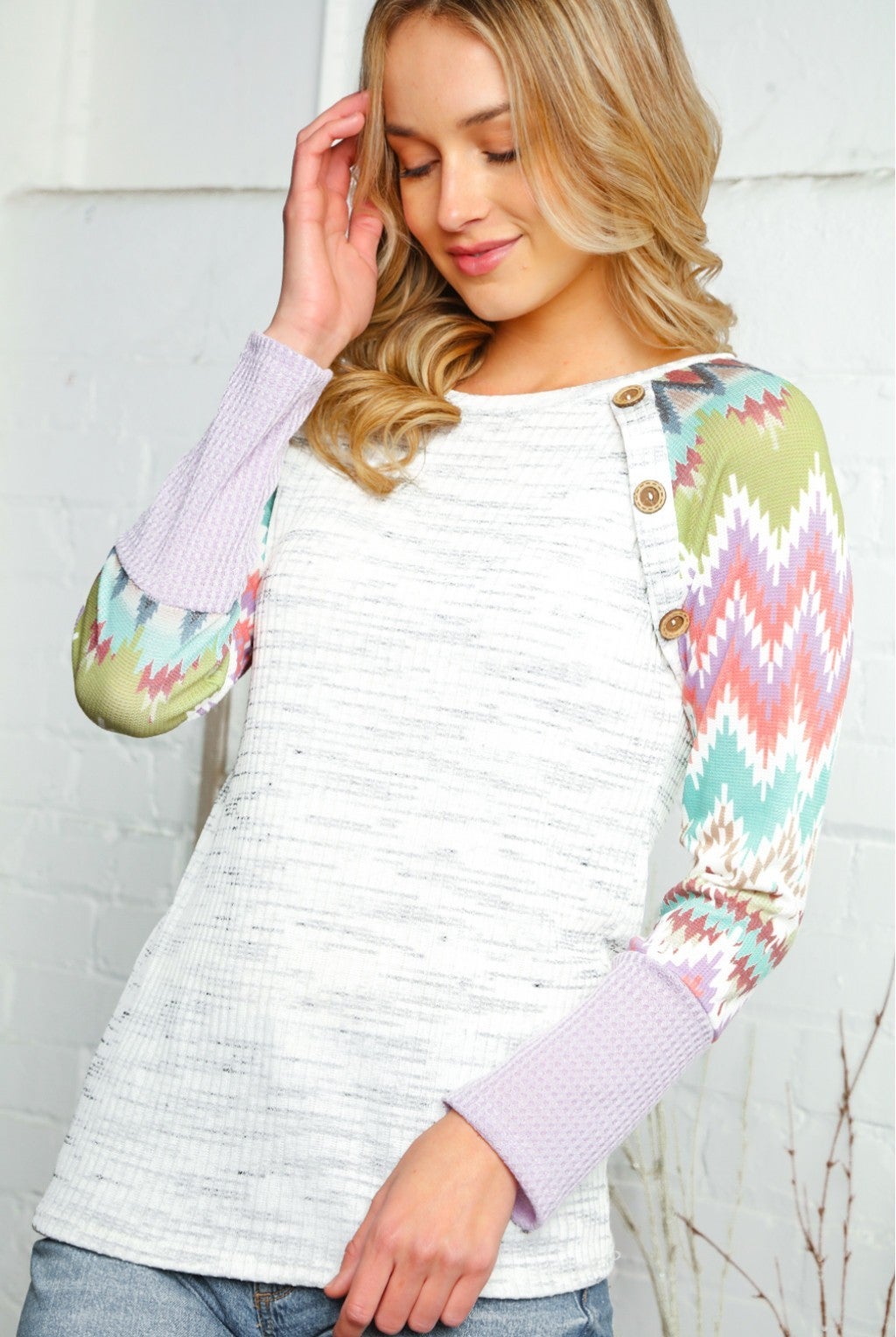 Pastel Tribal Raglan Thermal