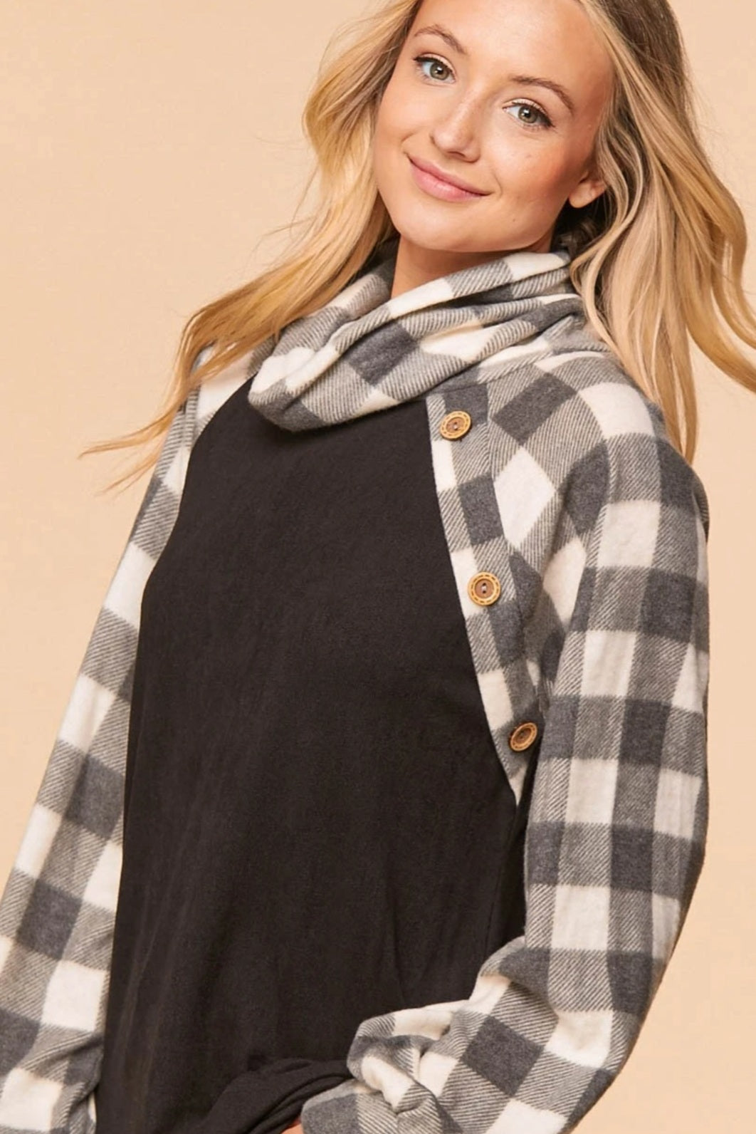 Buffalo Check Raglan Sweater