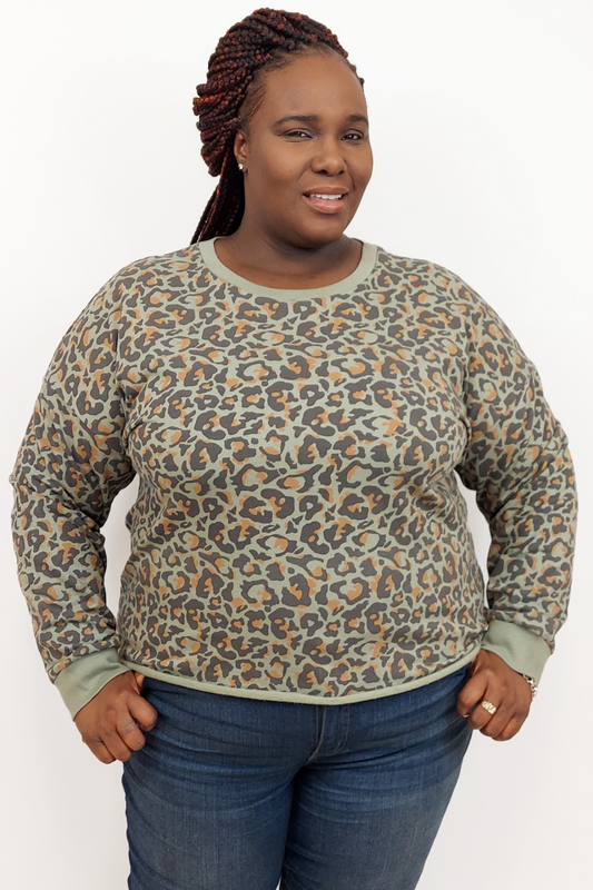 Kendra Leopard Prt Sweatshirt