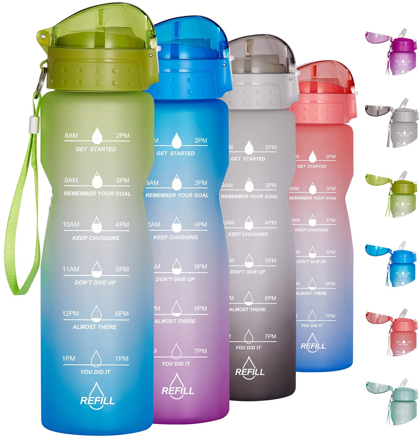 32 oz Motivational Water Bottles