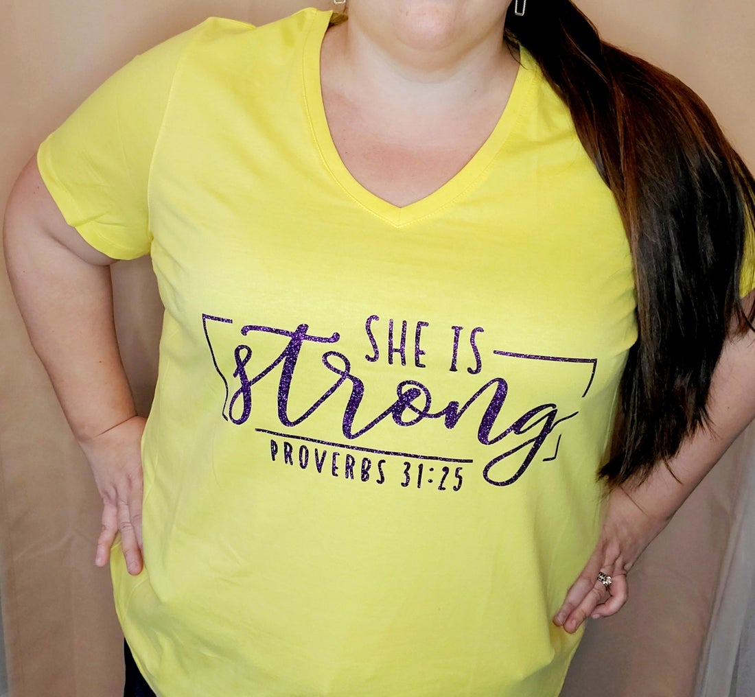 Custom Shirt - She is Strong *Final Sale*