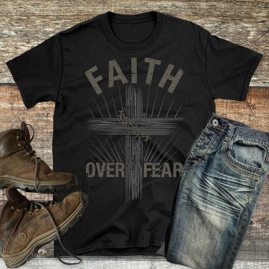 Men's Faith Over Fear Screen Print Tee