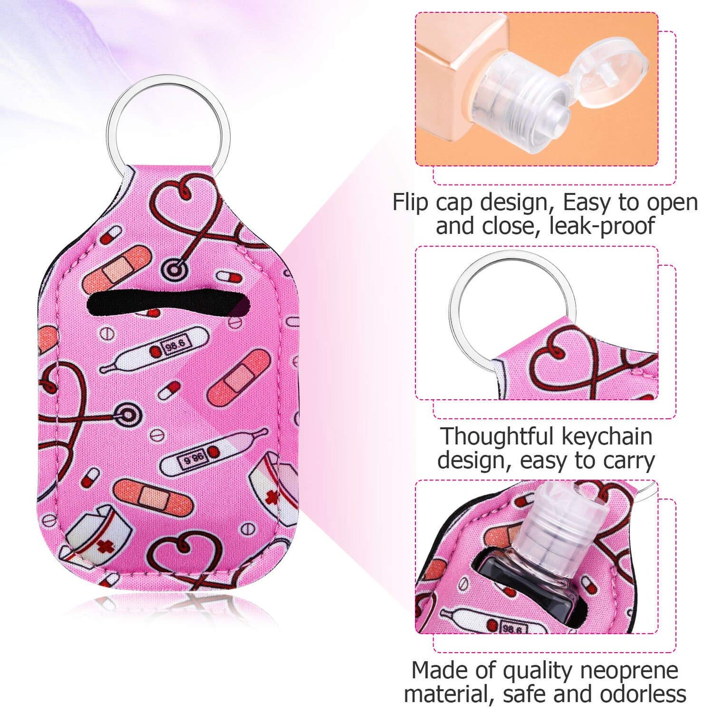 Hand-sanitizer Keychains Neoprene