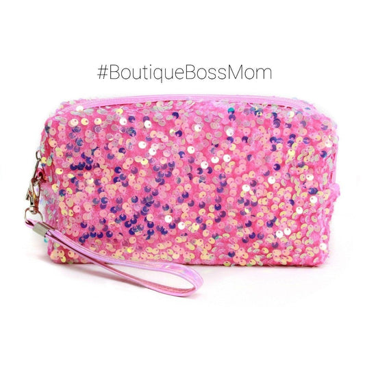 Sequin Travel Pouch & Wristlet