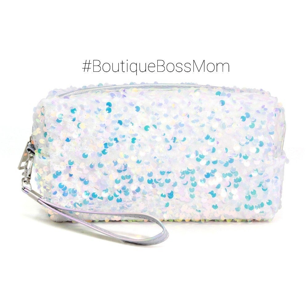 Sequin Travel Pouch & Wristlet